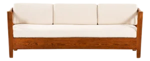 Sofa in Pine and White Bouclé Fabric attributed to Carl Malmsten, 1936