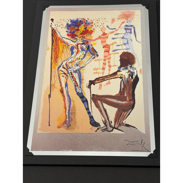 1970s 1970s Salvador Dalí "The Fashion Designer" (El Modisto) Tobo Arte .925 Silver Serigraph Plaque Custom Gallery Framed For Sale - Image 5 of 12