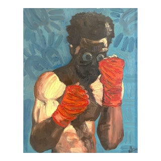 "Ready Again", Oil on Canvas Painting by Seromo Okoro For Sale