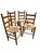 Set of Four Early 20th Century American Ladder-Back Wood and Deer Hide Chairs. For Sale - Image 11 of 16