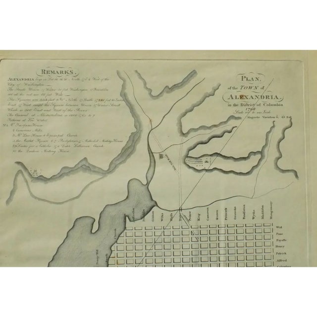 Rustic 1940s Alexandria, Virginia Town Plan, Framed For Sale - Image 3 of 10
