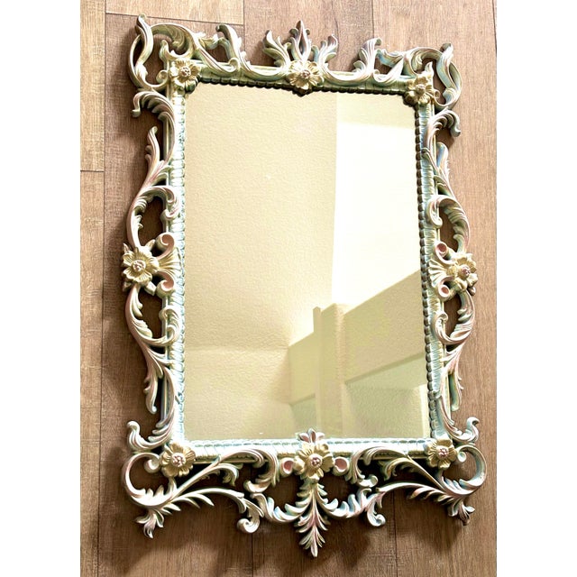 Vintage Midcentury Painted Wall Mirror For Sale - Image 12 of 12