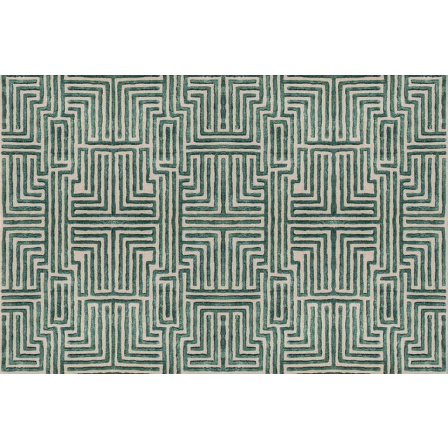 Knossos Hand-Tufted Maze Rug, Boxwood Green, 9x12 For Sale - Image 4 of 4