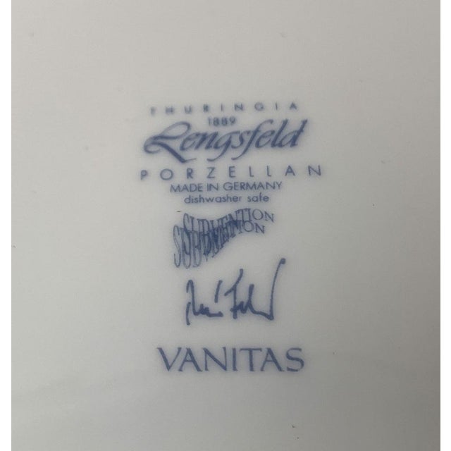 Vintage Postmodern Porcelain Plate with Subvention Decor by René Fehr for Lengsfeld Porzellan, 1990s For Sale - Image 12 of 14