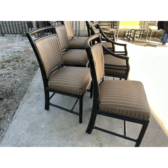 McGuire Bamboo Dining Chair Set of Six For Sale - Image 10 of 11