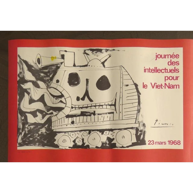 Soulages - Picasso - Vasarely - Masson Intellectuals' Day for Vietnam - 1968 Rare original poster "Intellectuals' Day for...
