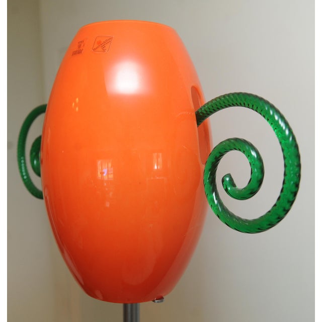 Forest Green Italian Murano Glass Standard Lamp from Barovie and Toso, 1990s For Sale - Image 8 of 9