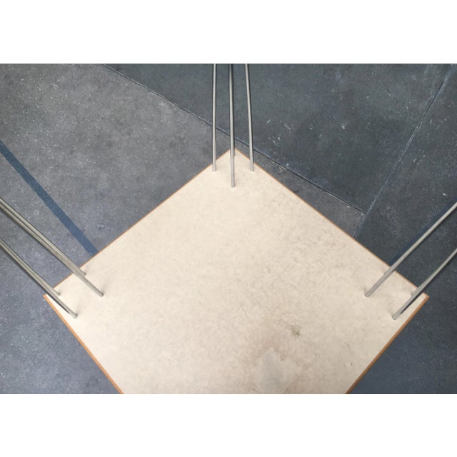 Vintage Danish Pin Leg Side Table from Pin Age For Sale - Image 15 of 18