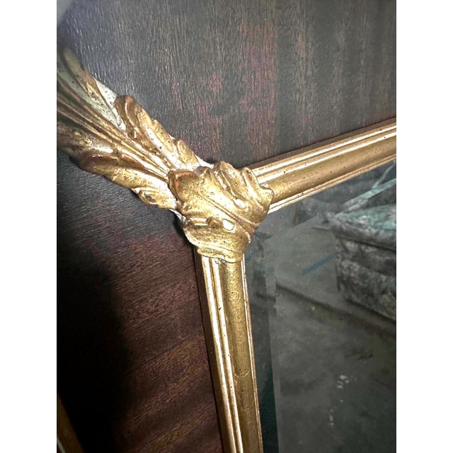 Carvers' Guild Carvers’ Guild Vintage Gilt & Mahogany Accent Mirror For Sale - Image 4 of 4