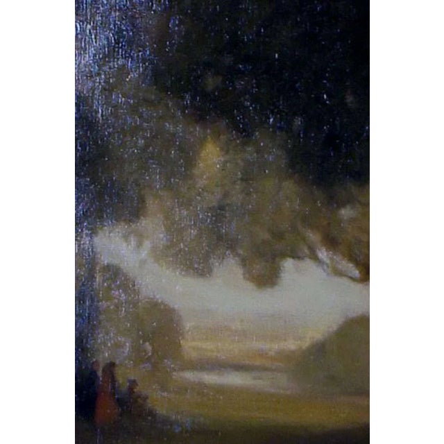 Oil on Canvas Landscape with People, 1891 For Sale - Image 5 of 10