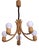 Danish Variable Height Chandelier with Five-Arms, 1970s For Sale