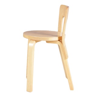Pine Wood Model 65 Chair from Alvar Aalto, 1950s For Sale
