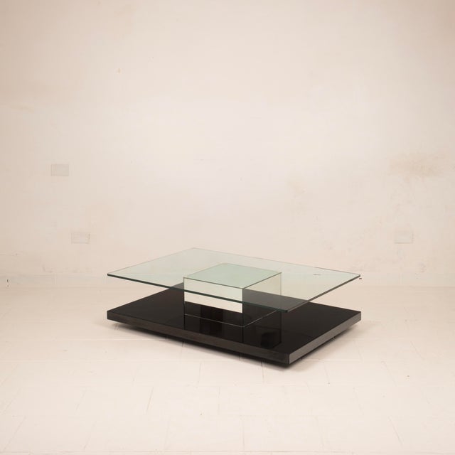 Mid-Century Modern Italian Black Lacquer Coffee Table from Cidue, 1970 For Sale - Image 6 of 18