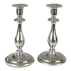 1980s Wilton Armetale #222085 Candle Holders - A Pair