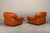 Cognac Leather Deposited Lounge Chairs by Rino Maturi for Mimo Padova, 1970s, Set of 2 For Sale - Image 4 of 18