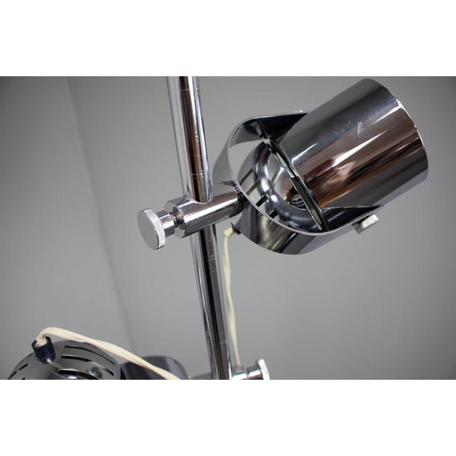 1970s Vintage Adjustable Double Spotlight Floor Lamp in Chrome, Czechoslovakia, 1970s For Sale - Image 5 of 12
