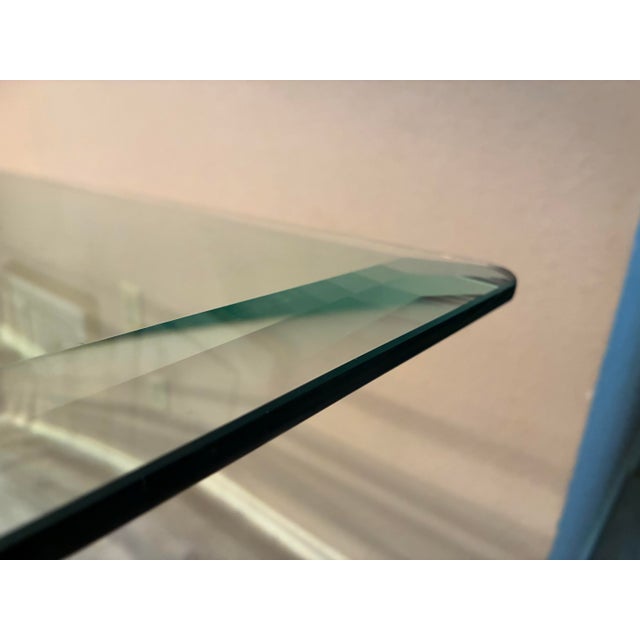 1980s Kessler Metal and Glass Dining Set of Table and Six Chairs - Set of 7 For Sale - Image 10 of 11