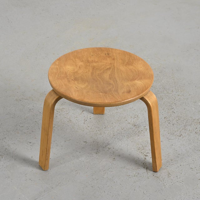 Low Stool by Hans Bellmann, Ed. Horgen Glarus for Horgenglarus, Switzerland, 1950 For Sale - Image 12 of 12