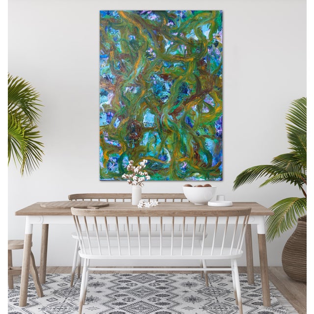 Paint Guardians of the Temple * Original Abstract Oil Painting by Lisa Finlayson For Sale - Image 7 of 8