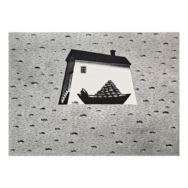 Jerzy Dmitruk, Ocean of Peace of Mind (Mission), 2006, Etching For Sale