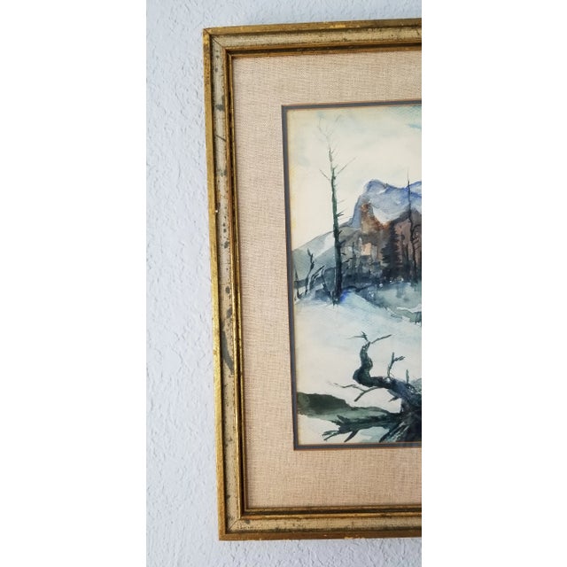 1963 Calif Artist Antonio Estrada Watercolor Landscape Painting For Sale - Image 9 of 13
