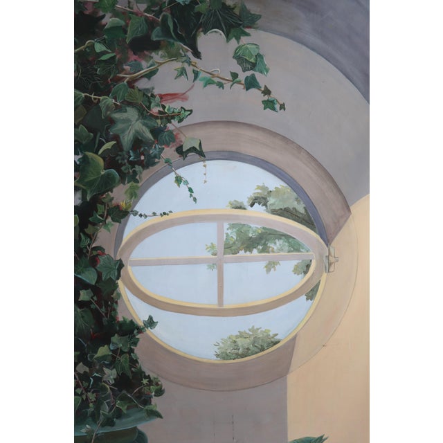 I. Grenier, Panoramic Trompe l'Oeil, 20th Century, Oil Painting on Canvas For Sale - Image 3 of 12