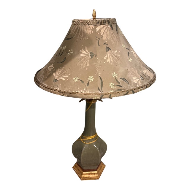 2000s /Raymond Waites for Tyndale/Boho Chic: /Green Ceramic Lamp- 1 Available For Sale