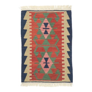 Vintage Persian Shiraz Kilim Rug - 02'00 X 03'00 For Sale