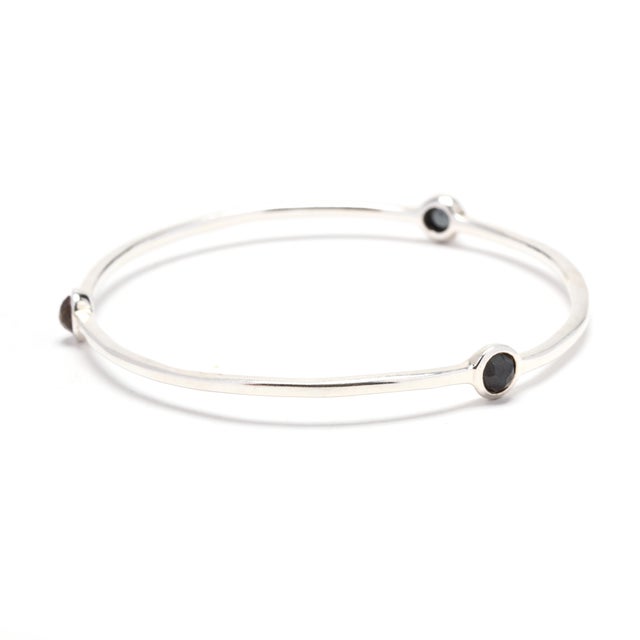 Modern Ippolita Rock Candy Hematite Bangle Bracelet, Sterling Silver For Sale - Image 3 of 6