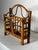 Boho Chic Vintage Coastal Burnt Bamboo Letter Holder Desk Accessory For Sale - Image 3 of 12