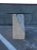 Postmodern Brass & Glass Pedestal Console Sofa Table in Tessellate Stone For Sale In Denver - Image 6 of 12