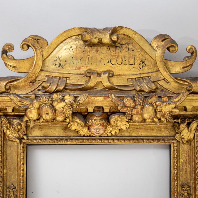 Baroque Large Early Baroque Frame by Regina Coeli, Italy, Late 16th / Early 17th Century For Sale - Image 3 of 9