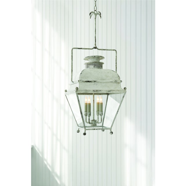 Transitional Chapman & Myers for Visual Comfort Signature Holborn Small Lantern in Old White For Sale - Image 3 of 4