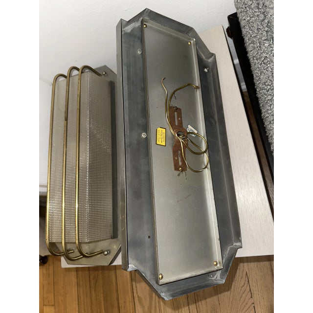 Industrial 1940s Pair of Industrial Sconces For Sale - Image 3 of 5
