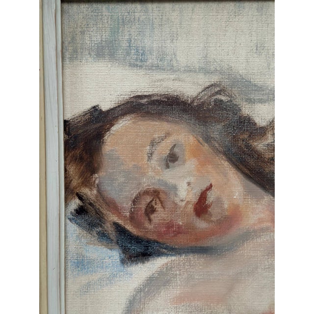 Erik Magnusson, Reclining Nude Woman, 1960s, Oil on Canvas, Framed For Sale - Image 8 of 17