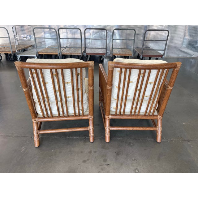 Vintage McGuire San Francisco Rattan Lounge Chairs, a Pair For Sale - Image 10 of 12