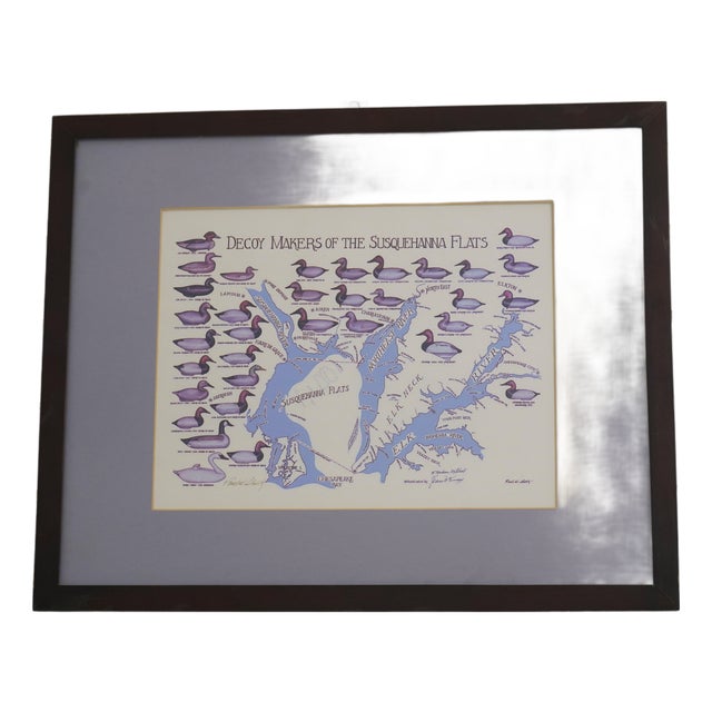 1970s Framed and Matted Duck Decoy Makers of Susquehanna Flats For Sale