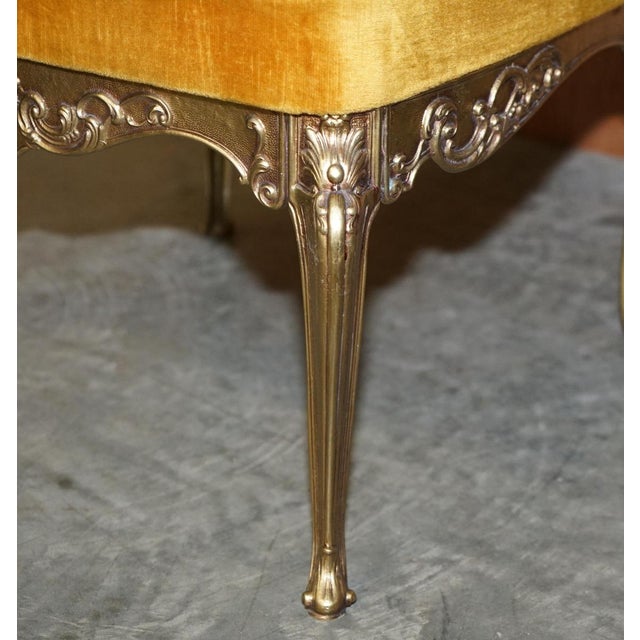 Metal Hollywood Regency Armchairs with Brass Frames, Italy, 1960s, Set of 2 For Sale - Image 7 of 18