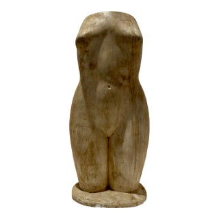 1960s Larry Mohr Female Torso Sculpture in Painted Plaster For Sale