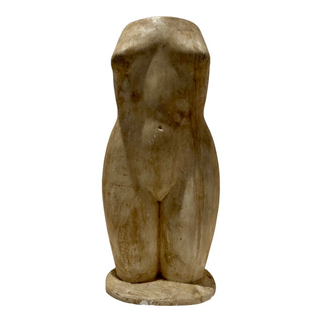 1960s Larry Mohr Female Torso Sculpture in Painted Plaster For Sale