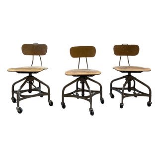 Vintage Toledo Furniture Co. Adjustable Drafting Chairs For Sale