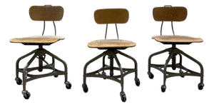 Vintage Toledo Furniture Co. Adjustable Drafting Chairs
