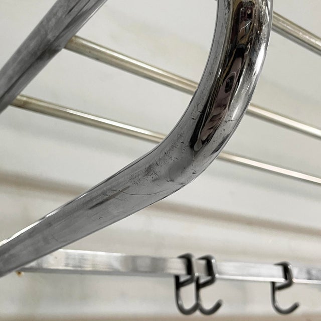 Italian Art Deco Metal Coat Hanger with Hat Rack, 1940s For Sale - Image 10 of 17