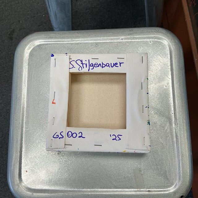 Contemporary Galactic Series Gs002 on 6” by 6” Stretched Canvas For Sale - Image 3 of 3