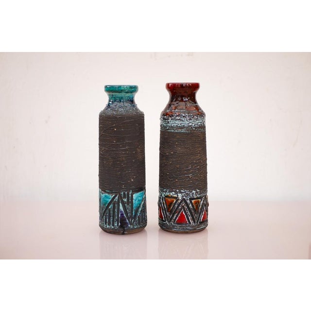 Mid-Century Modern Scandinavian Pottery Vases from Tilgmans, Sweden, Set of 2 For Sale - Image 13 of 13