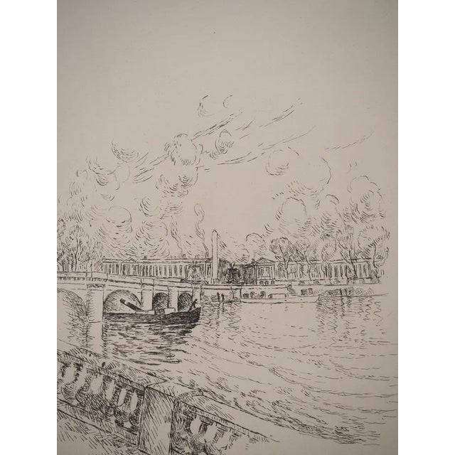 Henri LEBASQUE (1865-1937) The glory of Paris: The Quai d'Orsay bridge Original etching Signed in the plate Limited to 500...