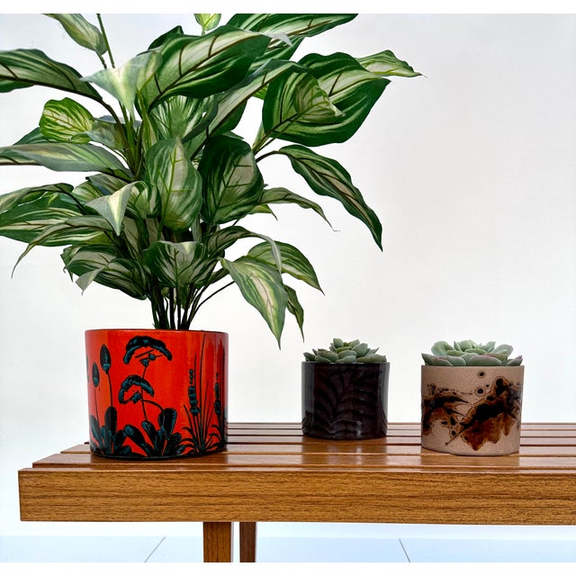 Glazed Ceramic Art Flower Pot from Marei Keramik, 1960s For Sale - Image 6 of 12