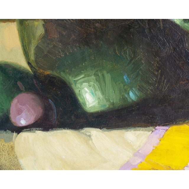 Green 1933 Oil on Board Still Life Painting by Edward Sherlock For Sale - Image 8 of 8