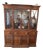 Georgian Carved Mahogany Breakfront Bookcase Cabinet by Hickory For Sale