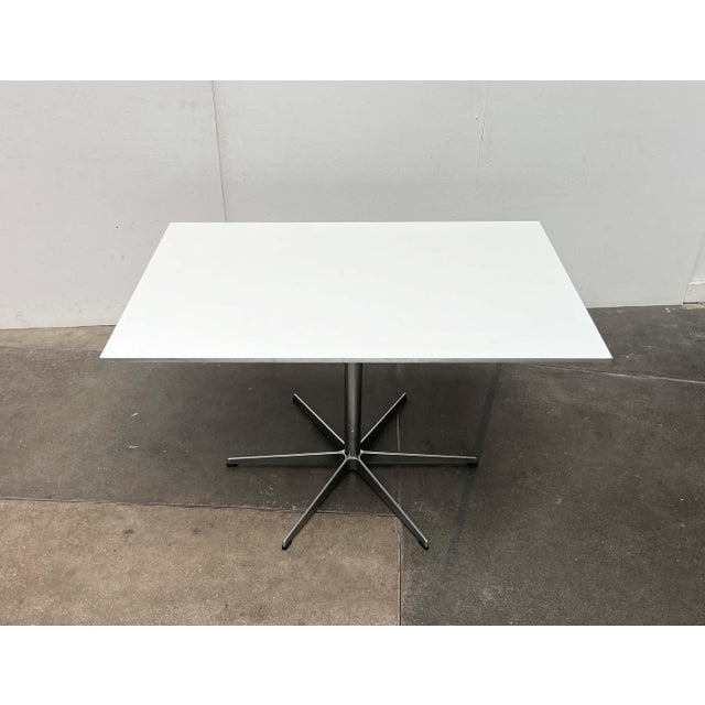 Silver Mid-Century Modern Danish Minimalist Table by Piet Hein, Bruno Mathsson, Arne Jacobsen for Fritz Hansen, 1980s, 1984 For Sale - Image 8 of 18